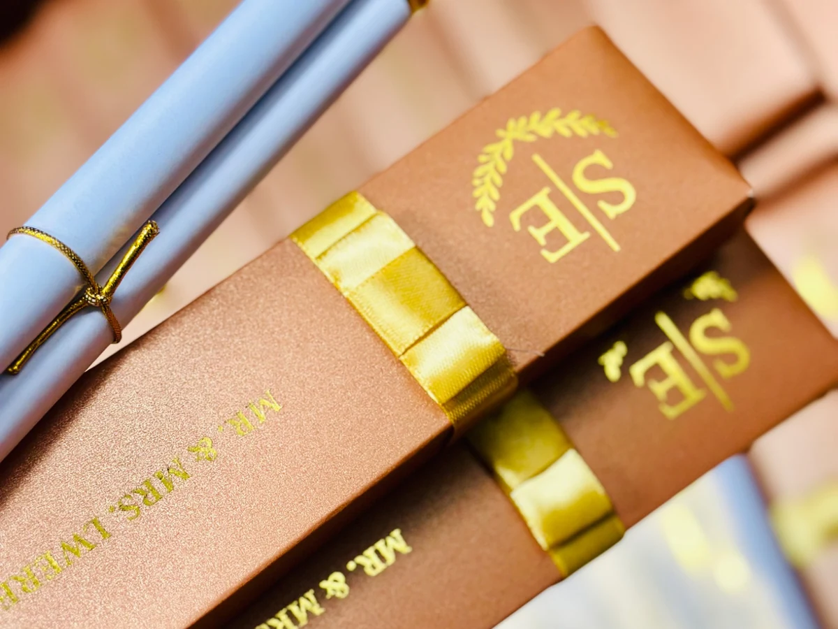 Rose-gold scroll set alternate view