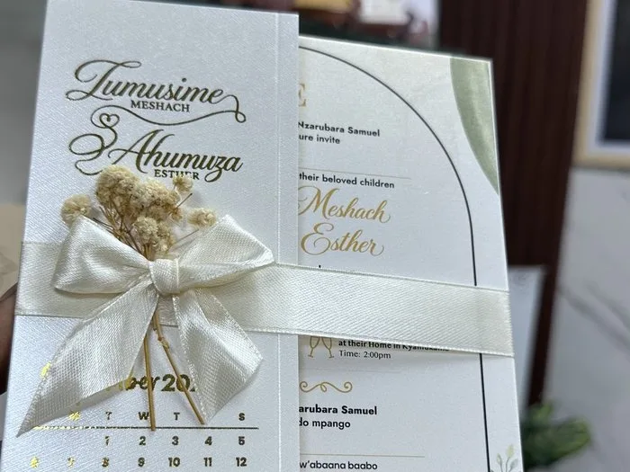 Floral wedding invitation