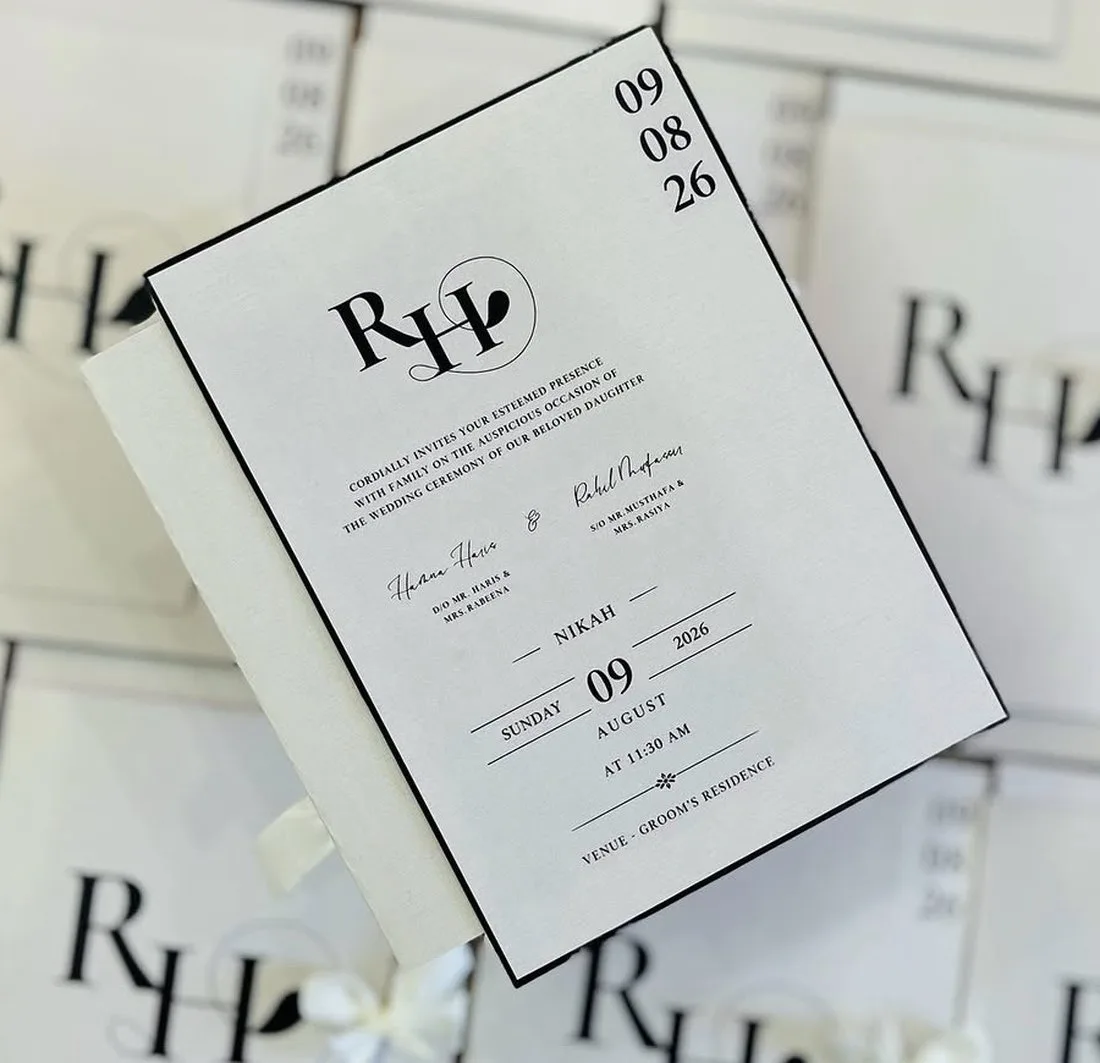 RH monogram invitation alternate view