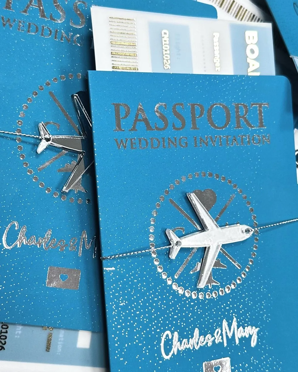 Passport wedding invitation